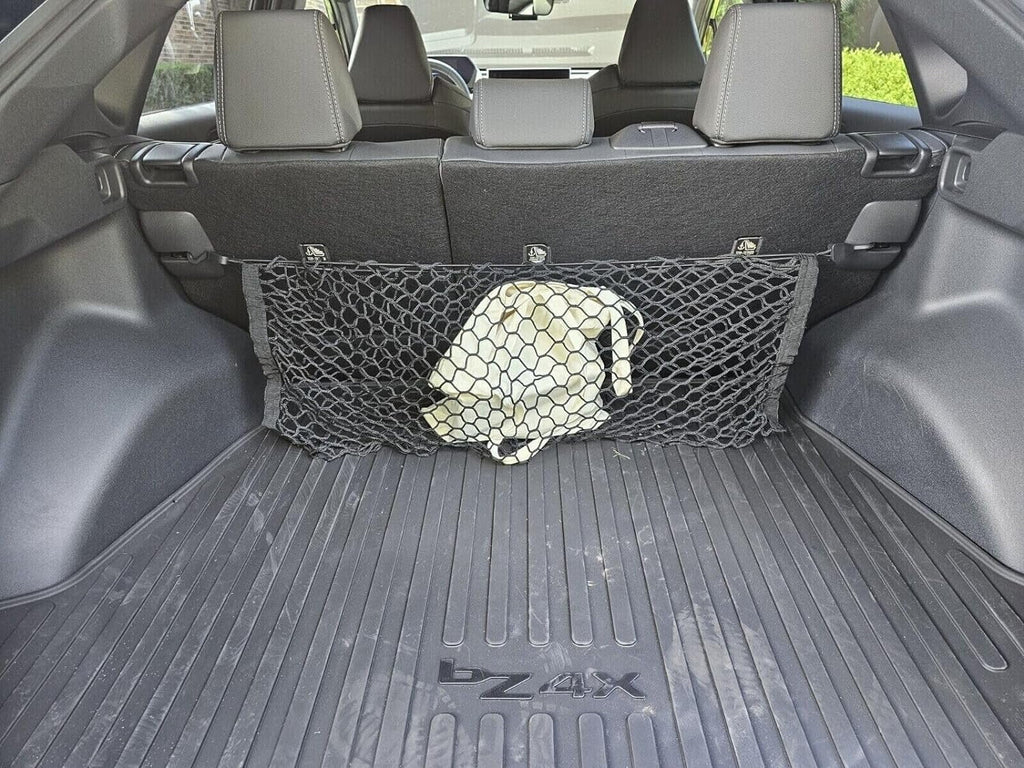 EACCESSORIES EA(2 Quantity Organizer Cargo Nets for bZ4X 2023-2024 – Envelope Style Cargo Nets for SUV – Premium Mesh Car Trunk Organizer Vehicle Carrier Storage – Compatible with bZ4X