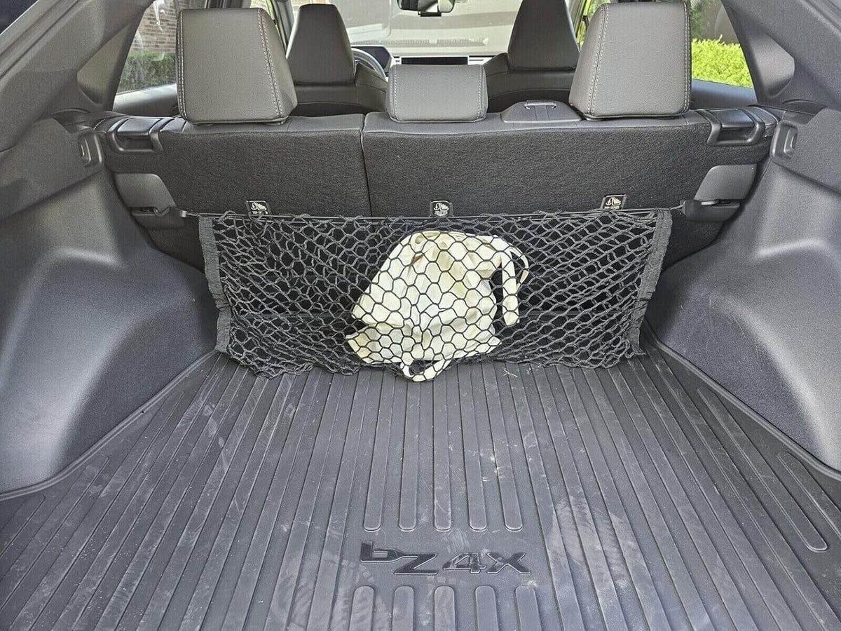 EACCESSORIES EA(2 Quantity Organizer Cargo Nets for bZ4X 2023-2024 – Envelope Style Cargo Nets for SUV – Premium Mesh Car Trunk Organizer Vehicle Carrier Storage – Compatible with bZ4X