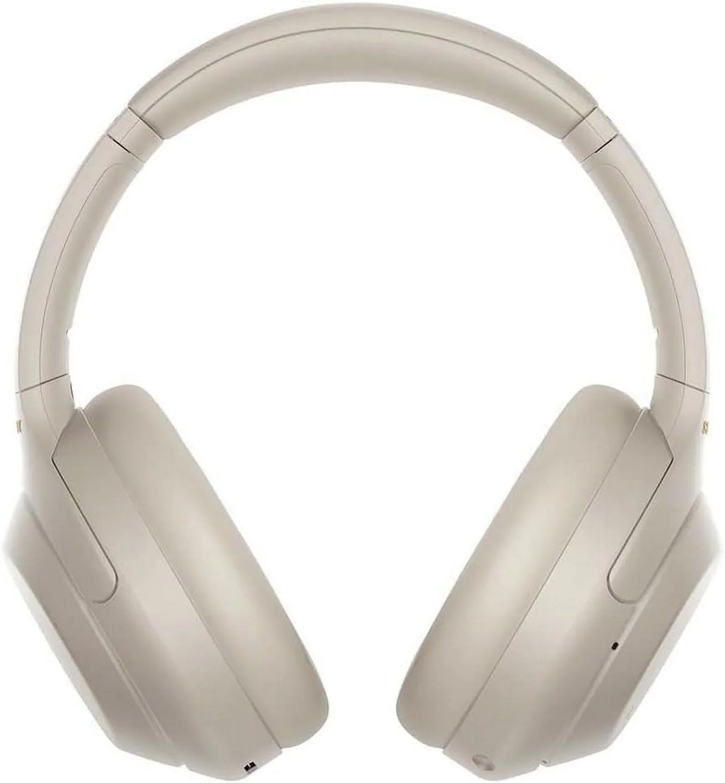 WH-1000XM4 Wireless Noise-Canceling Over-Ear Headphones (Silver WH1000XM4) Bundle + Wall Charger with USB Type-C Cable