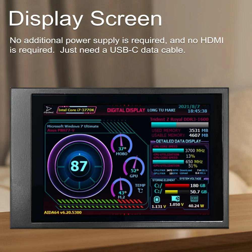 Andoer ,Ips Display 3.5 Inch Ips Raspberry Pi Computers ScreenDual Usb Raspberry Itx Pc Chassis Dual Type-c RaspberryScreen Computers And Itx Rotation Addition To Yabuy