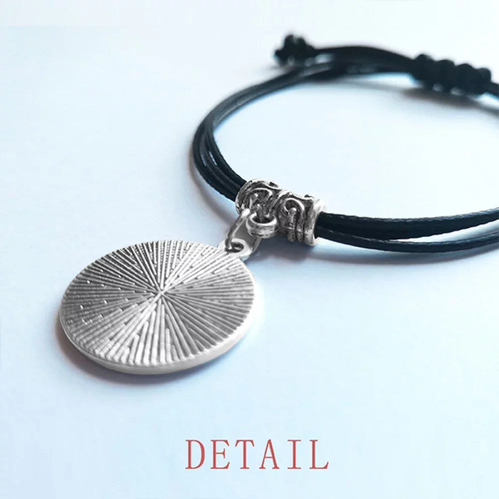 Amusement Park Facilities Colourful Pattern Bracelet Leather Rope Wristband Jet Jewelry