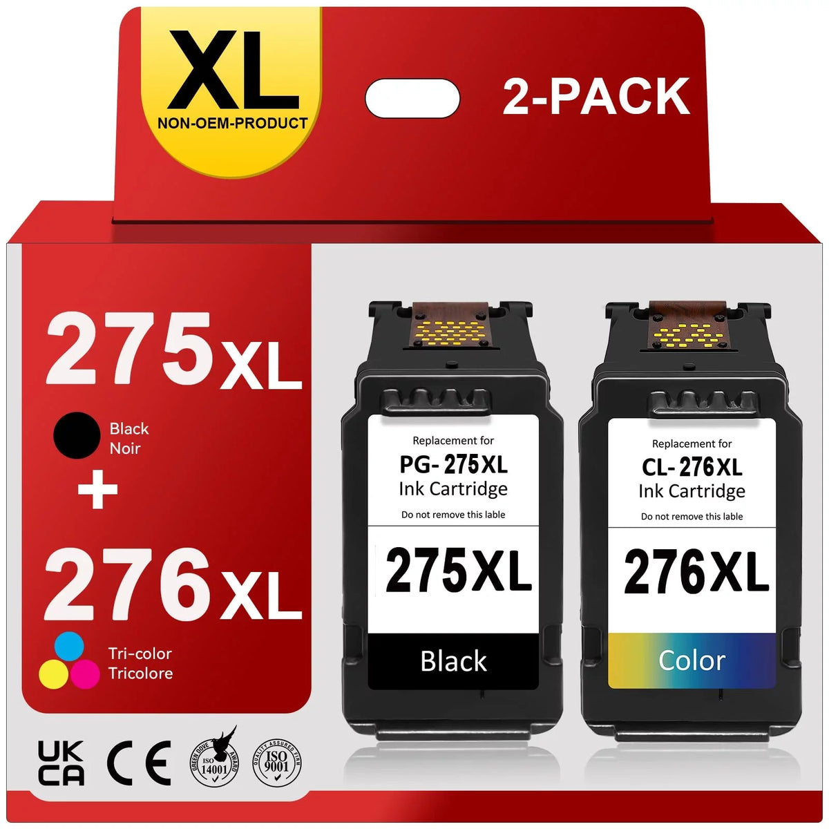 275XL 276XL Ink Cartridge Replacement for PG-275 CL-276,High Yield for 275 and 276 Multi Pack Ink Compatible for PIXMA TS3520 TS3522 TS3500 TR4720 TR4700 TR4722 Dark 1 Color)