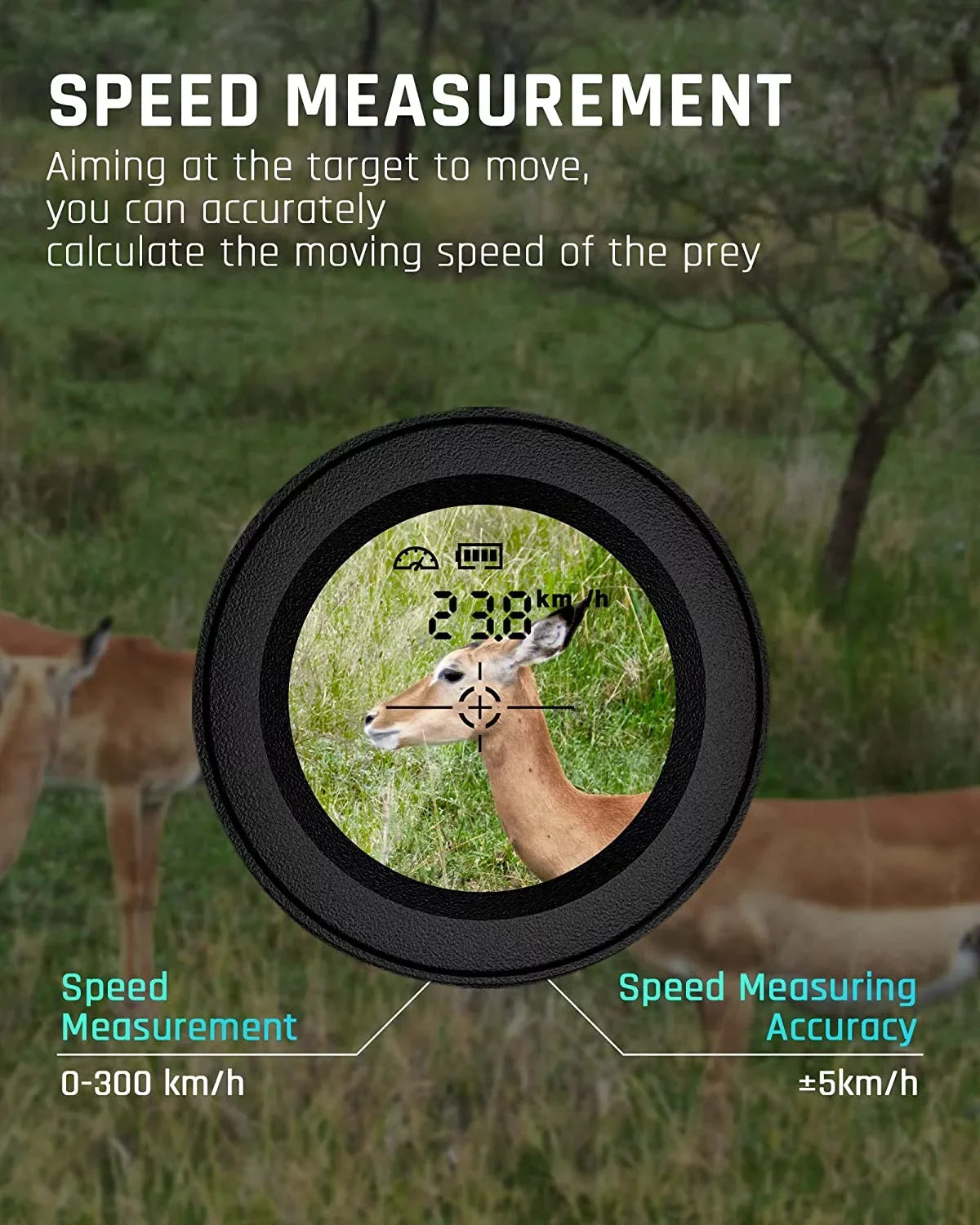 Ashfly Golf Rangefinder with Slope, 1100Y Range Finder Golfing with 5 Mode, 6X Magnification, USB Charging, Clear & Accurate Measurement, Vibration Alert, for Golfing, Hunting, Measurement - M1000