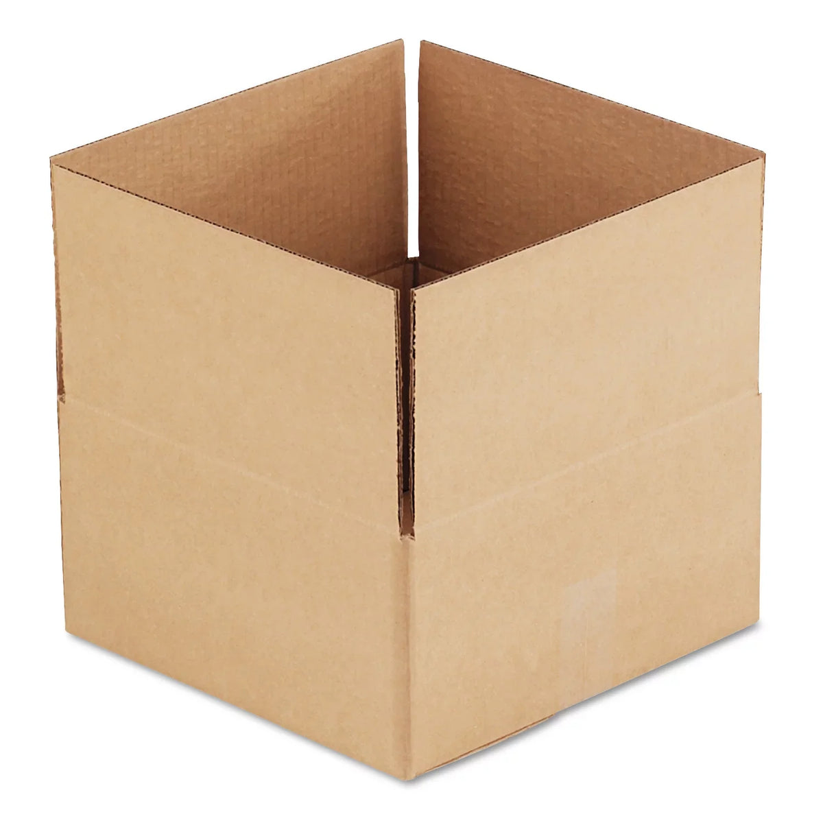 General Supply Brown Ribbed - Fixed-Depth Shipping Boxes, 12l x 12w x 6h, 25/Bundle -UFS12126
