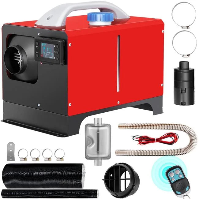 VEVOR Diesel Air Heater, 5KW 12V Parking Heater, Mini Truck Heater, Single Outlet Hole, with Dark LCD, Remote Control, Fast Heating Diesel Heater, For RV Truck, Boat, Bus, Car Trailer, Motorhomes