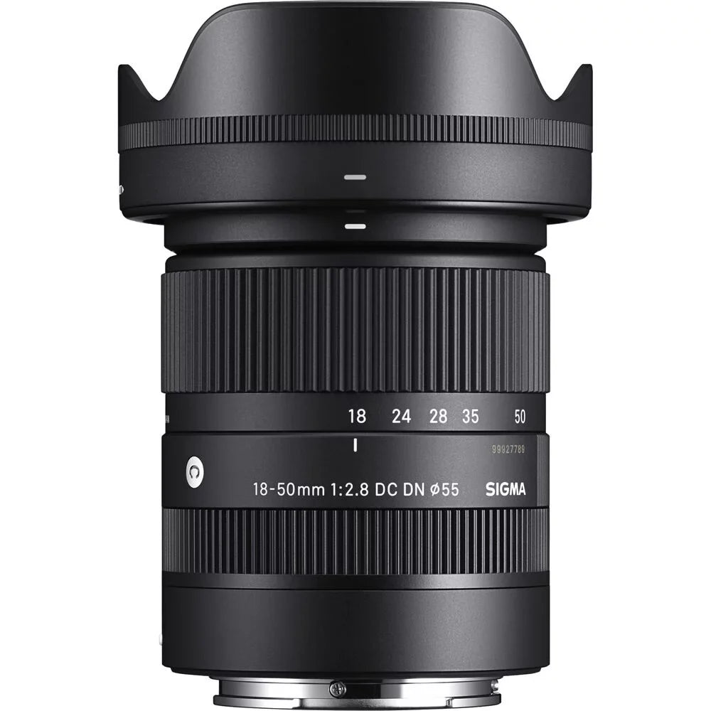 Sigma 18-50mm f/2.8 DC DN Contemporary Lens for E - Video Kit + Flash - 64GB Accessory Bundle