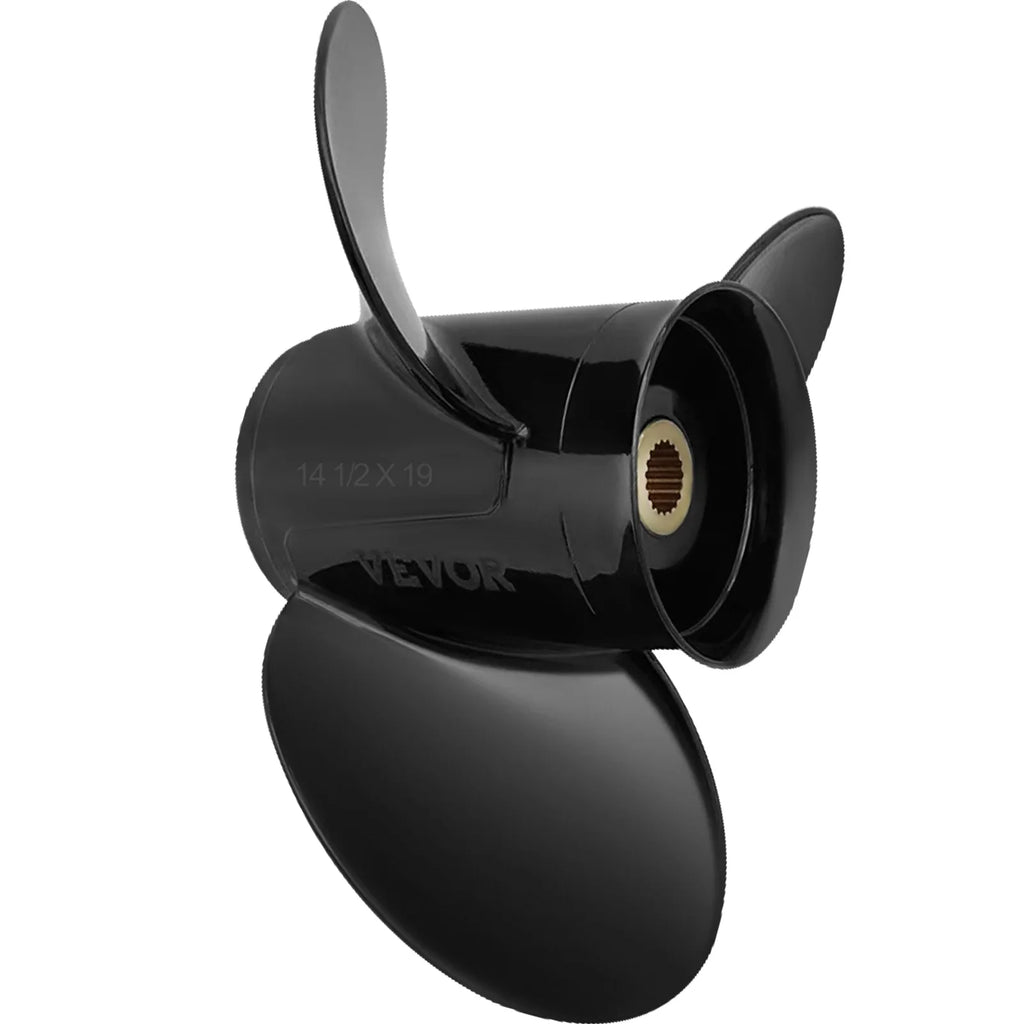 VEVOR Outboard Propeller, 3-Blade 14.5" x 19" Boat Propeller, Replace for OEM 3817468, Compatible with SX Sterndrives Outboard Volvo Penta Engine, Right-handed Aluminium Propeller & 19 Spline Teeth