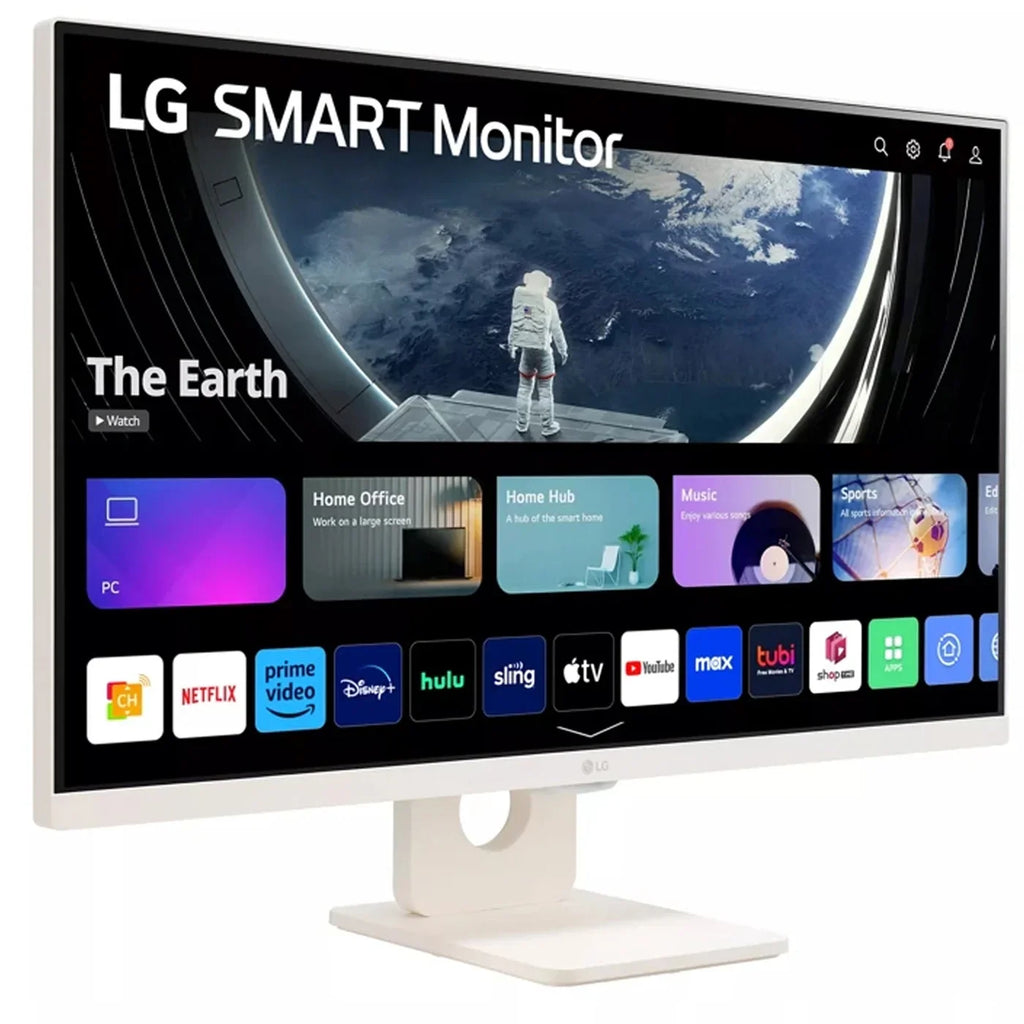 27SR50F 27-Inch Smart FHD IPS Monitor, webOS 23, HDR10, Airplay 2, Screen Share, Bluetooth, 5Wx2 Stereo Speaker, Tilt Stand (HDMI, USB Type-A), 2023 - (Open Box)