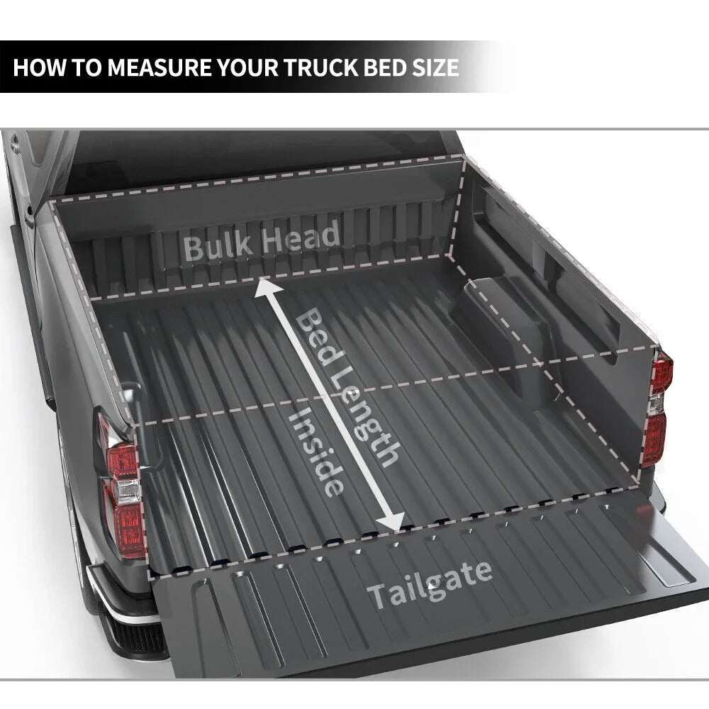 Ledkingdomus 5.7 ft Bed Soft Roll up Truck Bed Tonneau Cover for 2009-2023 Dodge Ram 1500 Without Rambox