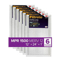 Filtrete 12x24x1, AC Furnace Air Filter, MPR 1500, Healthy Living Ultra Allergen, 6-Pack (exact dimensions 11.69 x 23.69 x 0.78)