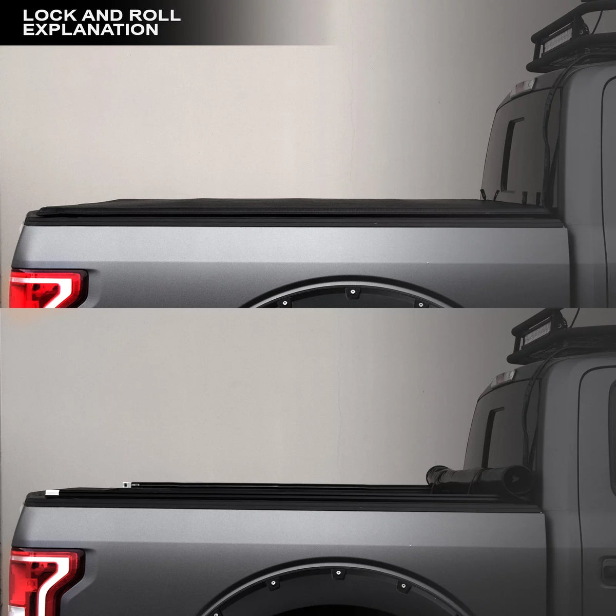Stehlen 733469493334 Lock And Roll Up Tonneau Cover - Jet For Ram 1500 2019-2022 New Body Style 5.7 Feet ( 68.4" ) Short Bed
