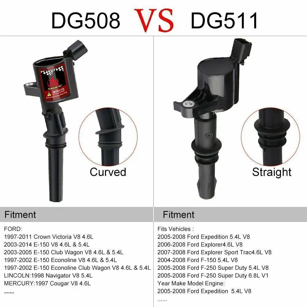 8 Jet Ignition Coil FD503 DG508 C1417 DG457 & Spark Plug ITR6F13 4477 Compatible with Ford E-250 V8 4.6L & 5.4L 2003 2004 2005 2006 2007 2008 2009 2010 2011 2012 2013 2014