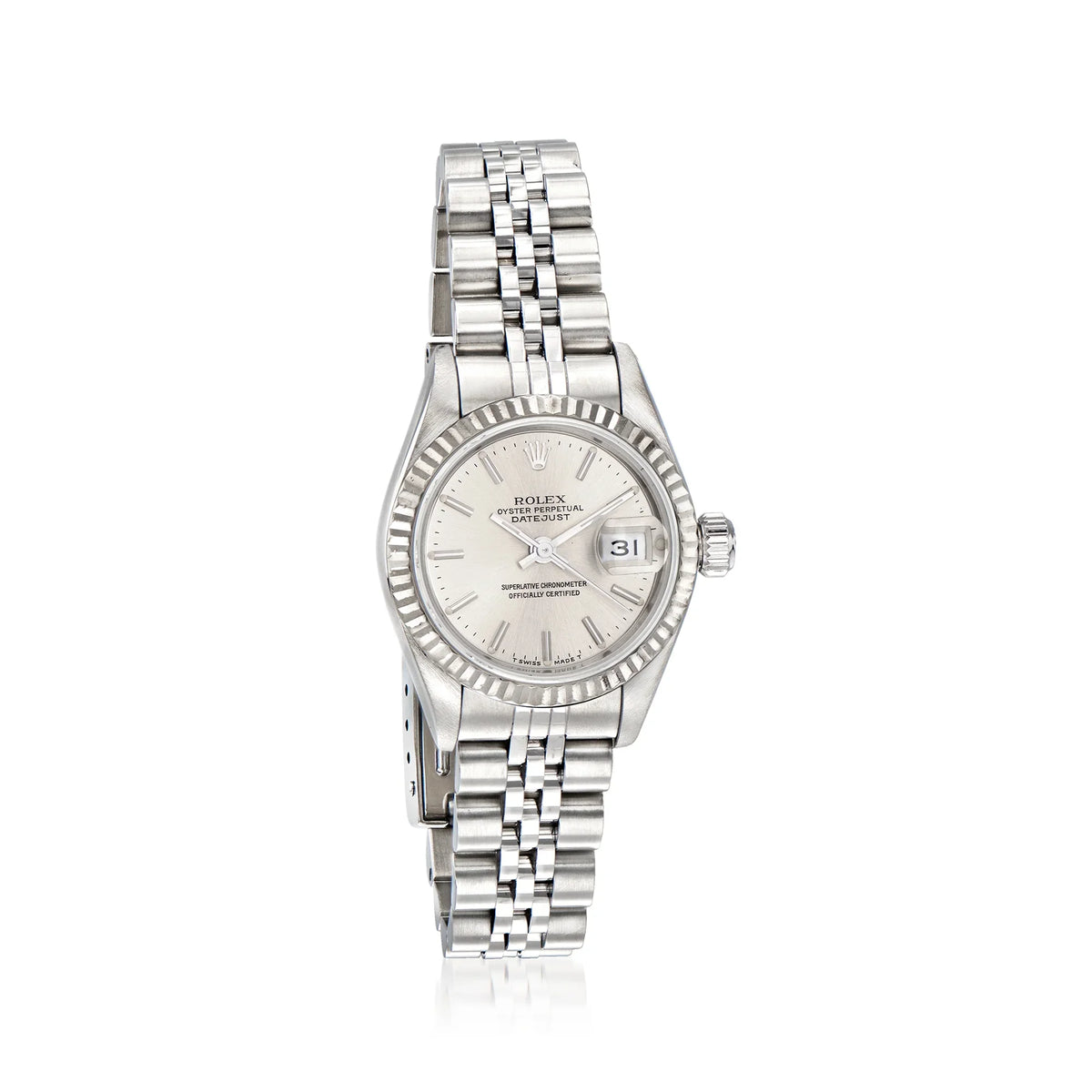 Ross-Simons Pre-Owned Rolex Datejust Women's 26mm Automatic Stainless Steel and 18kt White Gold Watch, Women's, Adult