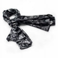 BRA-SCA01024-L Blancho Ebony Flower and Paisley Noble Decent Soft Natural Silk Scarf/Wrap/ShawlLarge