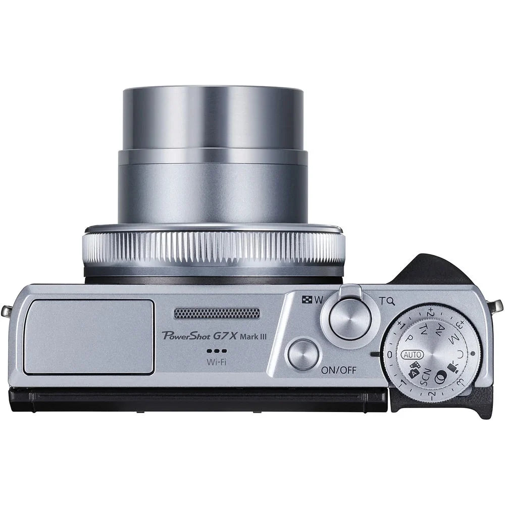 PowerShot G7 X Mark III Digital Camera (Silver) + Spider Tripod + Case - 32GB Kit