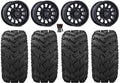 Jet Rhino Rapid 14" Wheels Bk 28" Reptile Tires Yamaha Viking Wolverine YXZ1000R CFMoto ZForce 950 UForce 1000