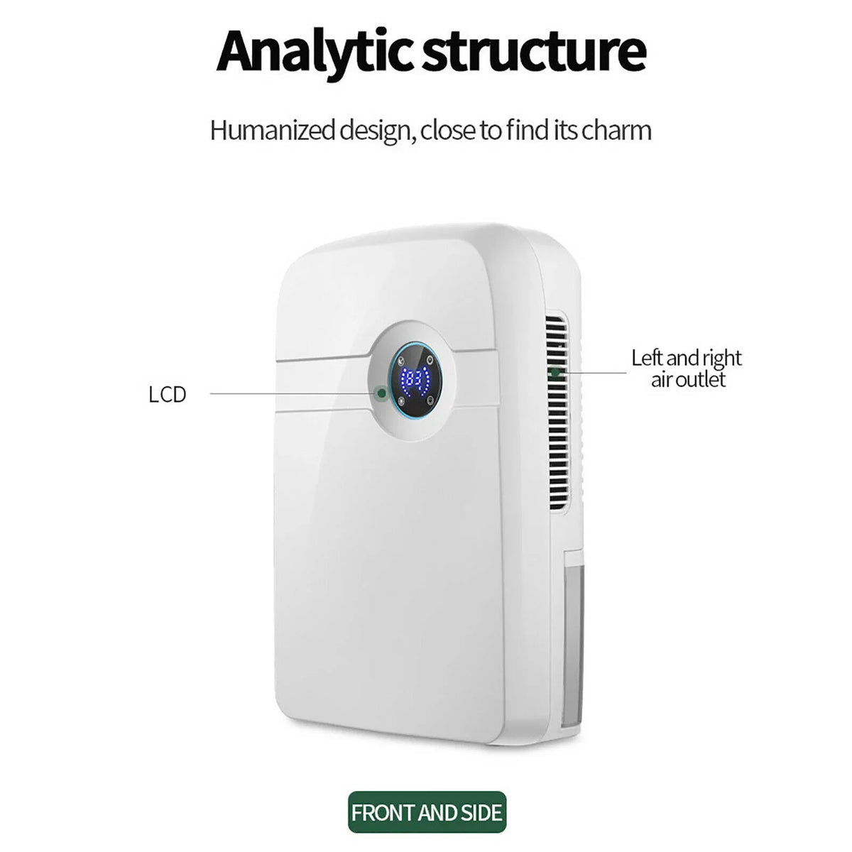 MIDUO Portable 2.5L Dehumidifier 42W Small Dehumidifier with Remote Control for Home