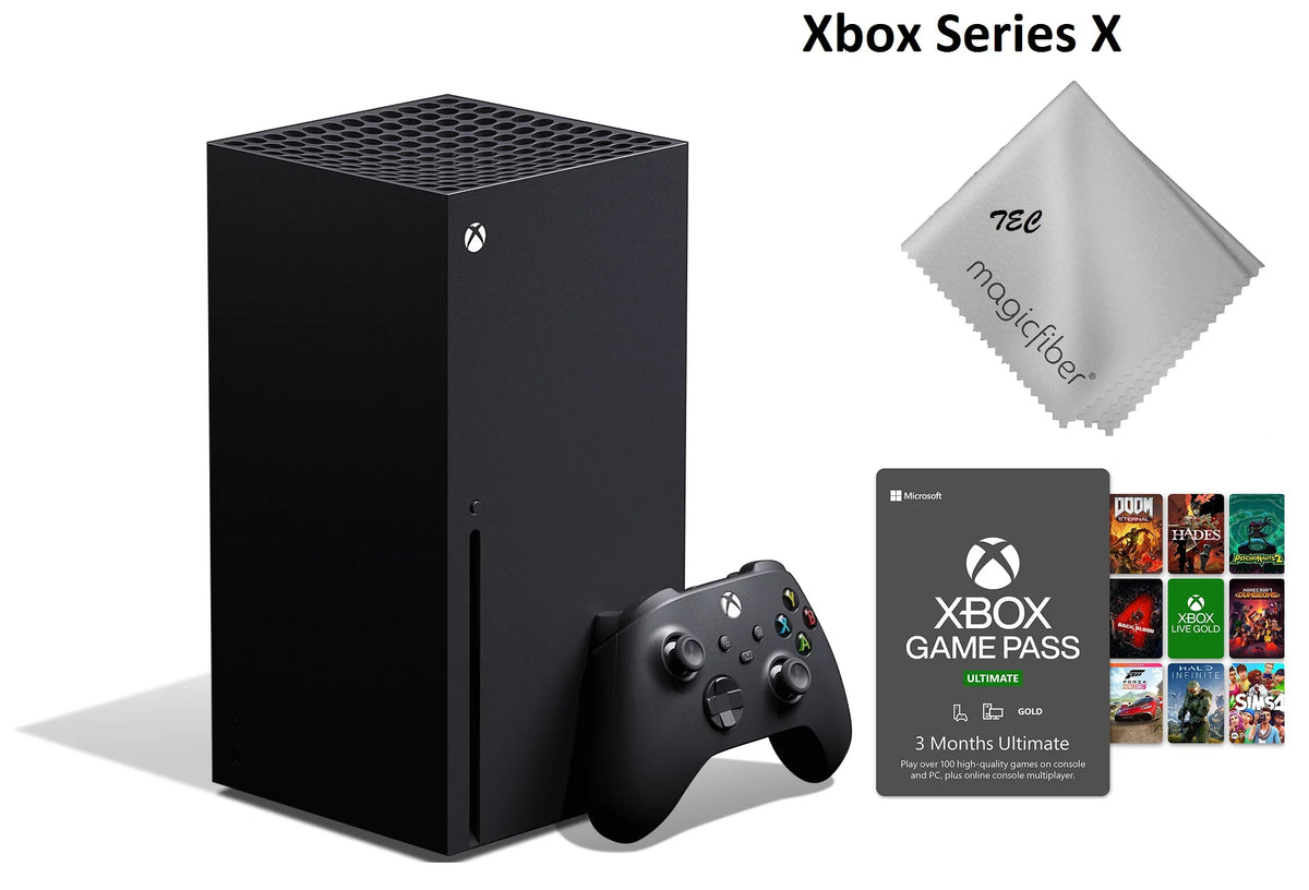 TEC Newest - Xbox -Series- -X- Gaming Console - 1TB SSD Ebony With 3-Month Game Pass Bundle