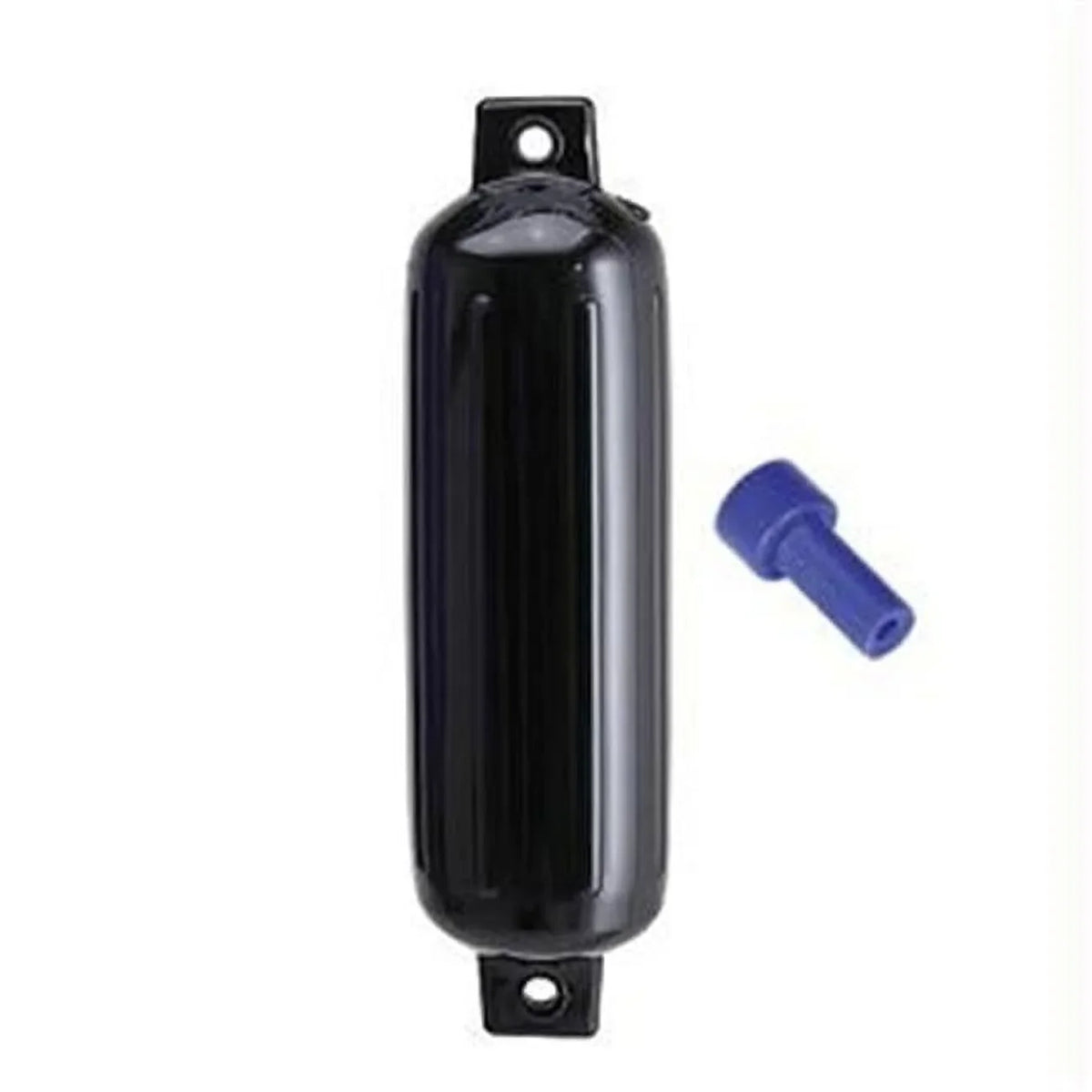 Polyform G - 6 Twin Eye Fender 10.5 x 30 - Ebony with Air Adaptor - Twin Eye Fender - Jet - 10.5 x 30 in