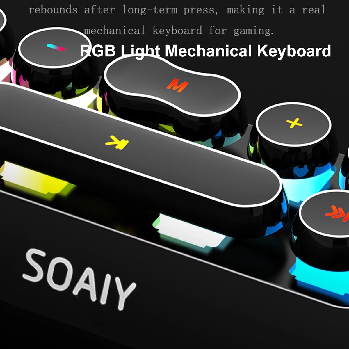 Andoer soaiy SH19 HiFi Speaker Computer Subwoofer RGB Bass Sound Bar Stereo Music Player Sound Box TF Port 3.5mm Audio Input for PC Laptop Smartphone Tablet