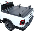 Syneticusa Retractable Hard Tonneau Cover with Cross Bars Fits 2019-2022 Ram 1500 5'7" (67.4”) Bed Matte Dark Aluminum Low Profile Waterproof Off Road