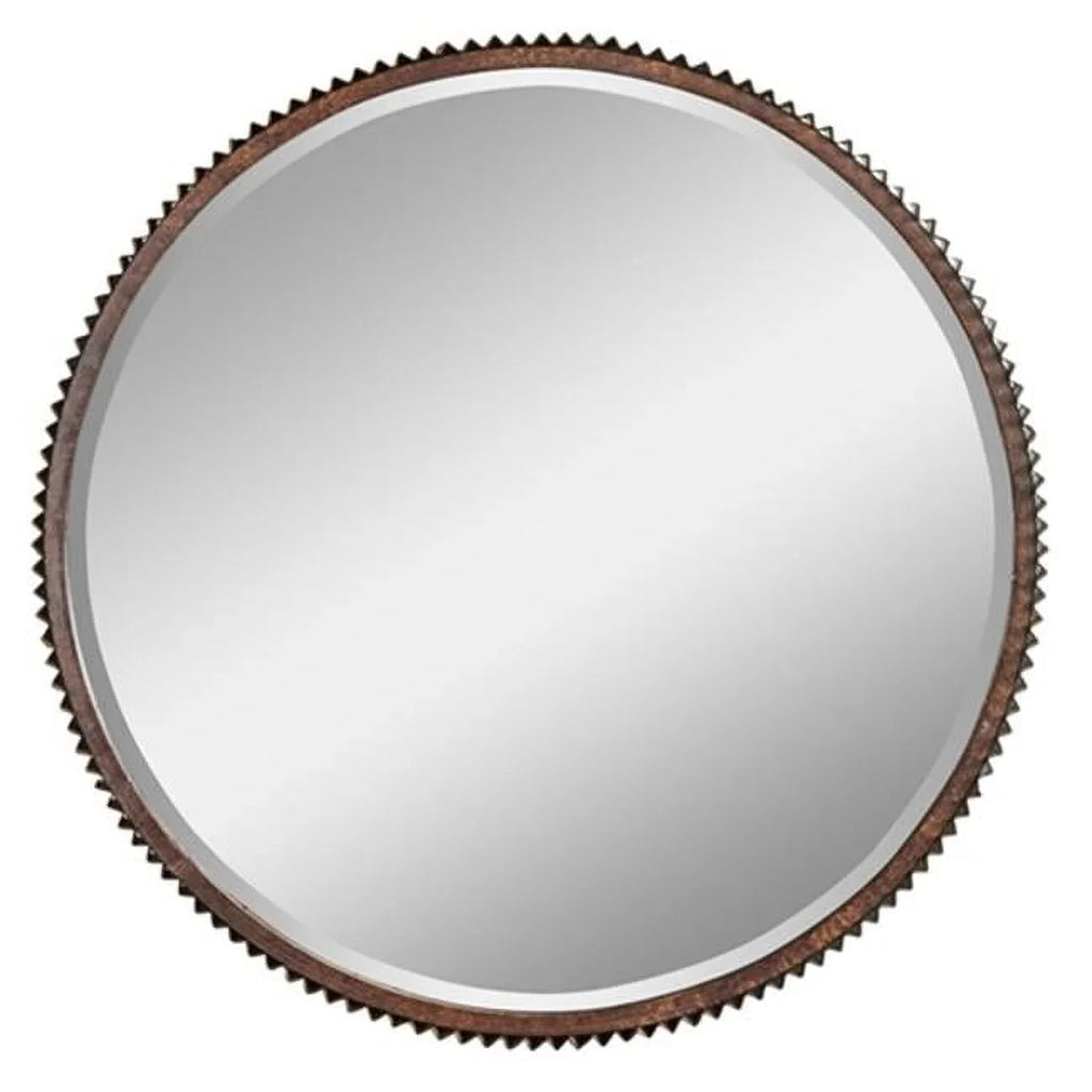 Aspire Home Accents Harrison Rustic Metal Wall Mirror - Brown