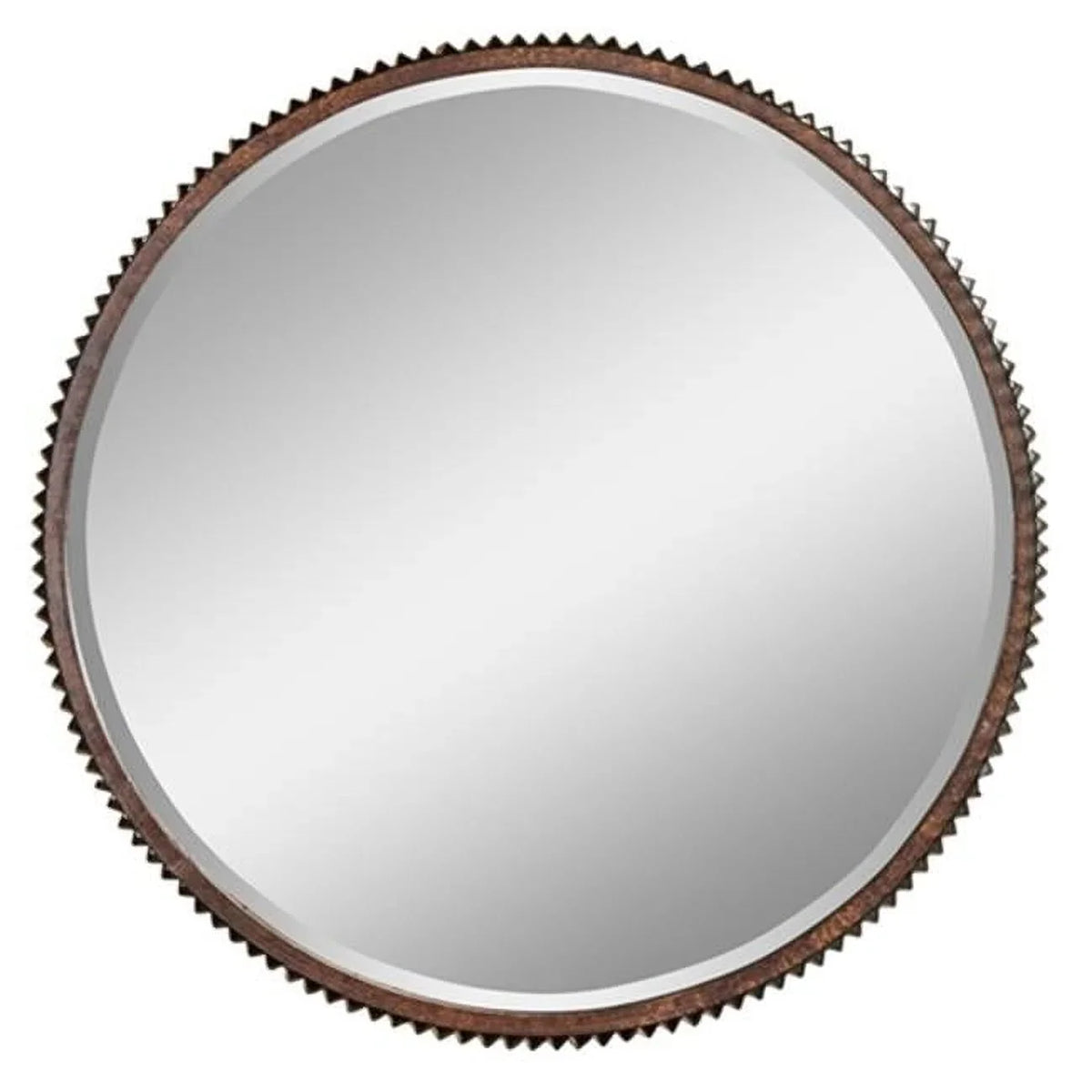 Aspire Home Accents Harrison Rustic Metal Wall Mirror - Brown