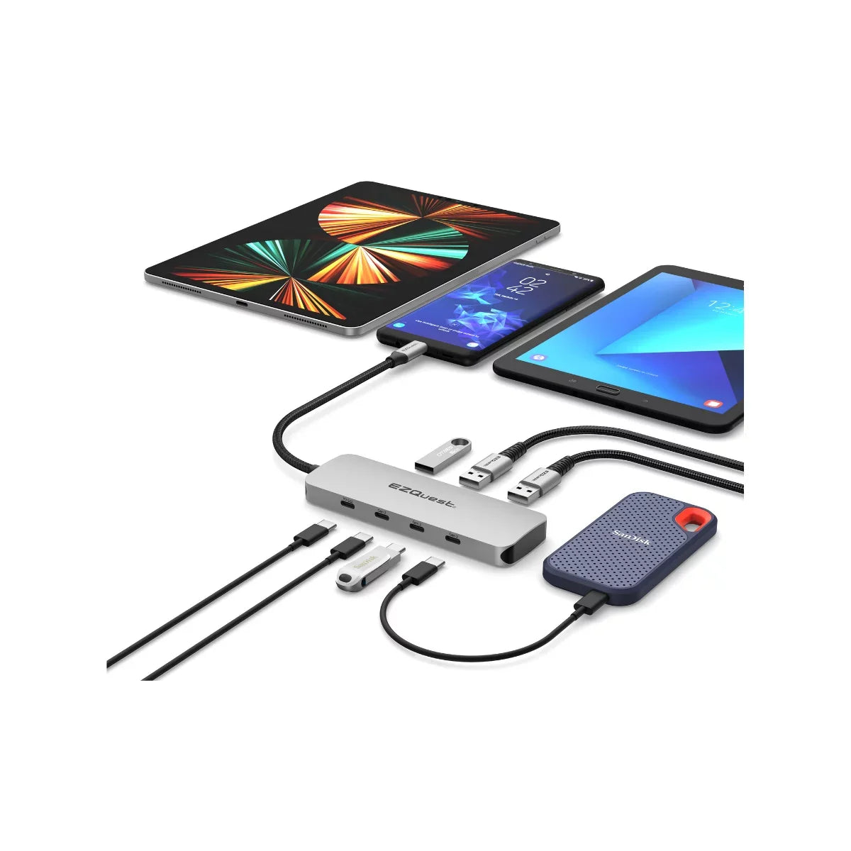 EZQuest USB-C Gen 2 Hub Adapter 7 Ports