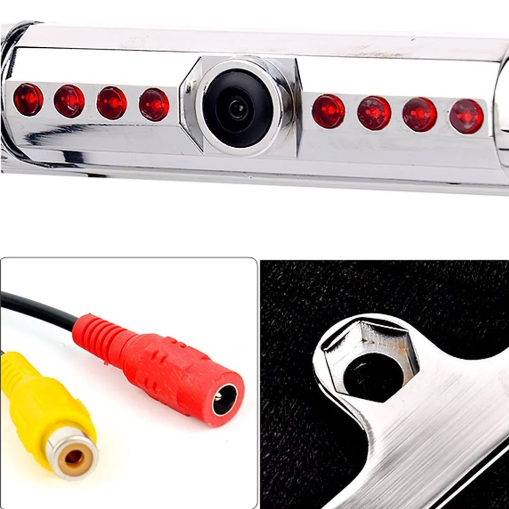 FOR KENWOOD DNX891HD DNX-891HD NIGHT VISION COLOR REAR VIEW CAMERA SILVER FRAME