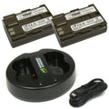 Wasabi Power Battery (2-Pack) and Dual Charger for BP-511, BP-511A, BP-512, BP-514