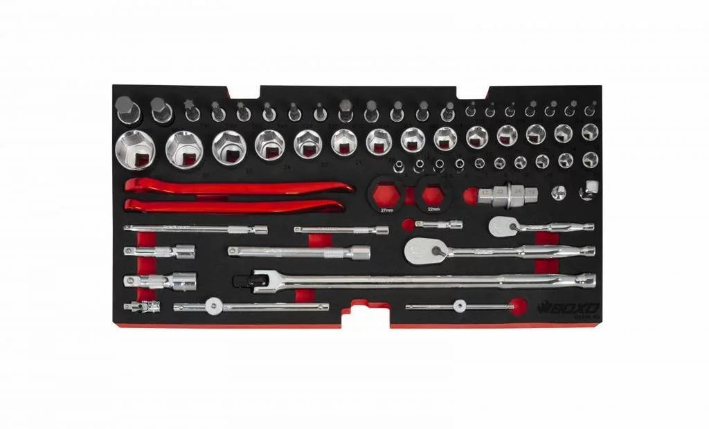 BOXO USA Heavy Duty 103 Piece MotoBox Tool Box - Ebony