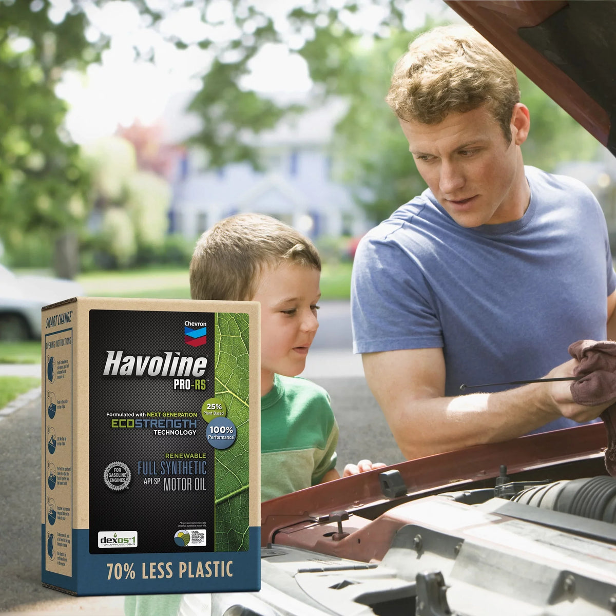 Havoline PRO-RS Renewable Synthetic Motor Oil 5W-20, 6Q Smart Change Box