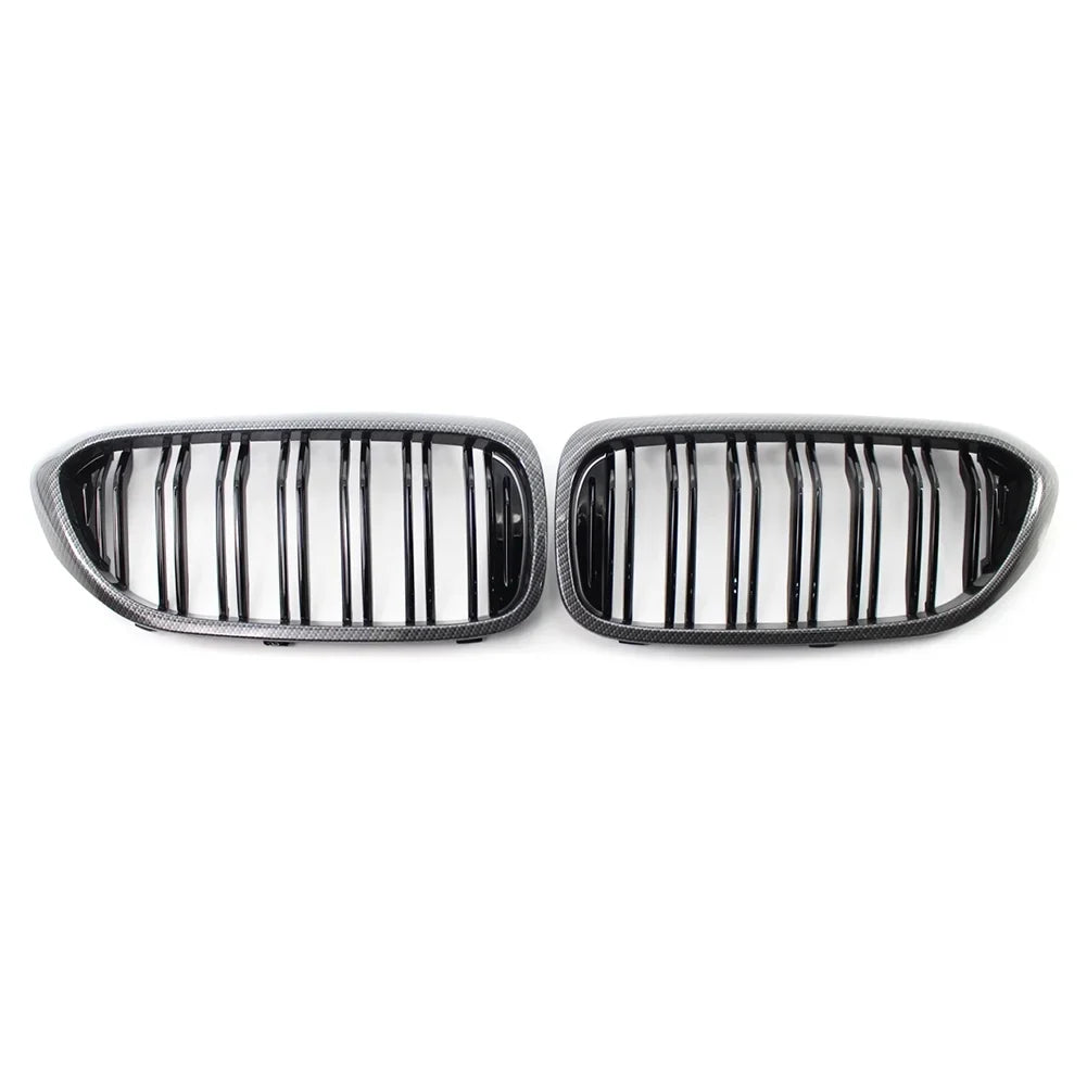 NS Front Grill Keney Grille Cover Trim for 5 Series G30 G31 G38 530i 540i 2017 2018 2019, Carbon Fiber Style