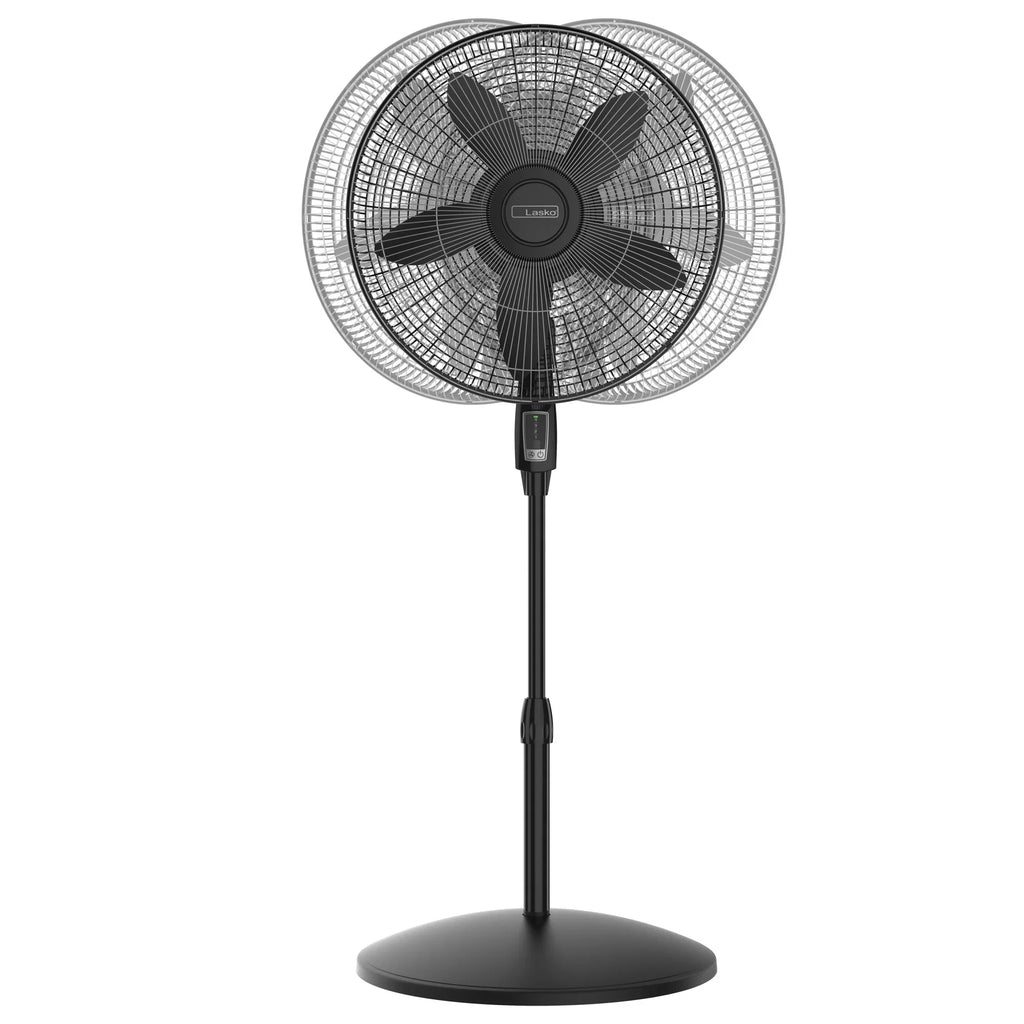 Lasko Cyclone Max 18" 4-Speed Large Room Pedestal Fan with Remote, 53" H, Dark S18605, New