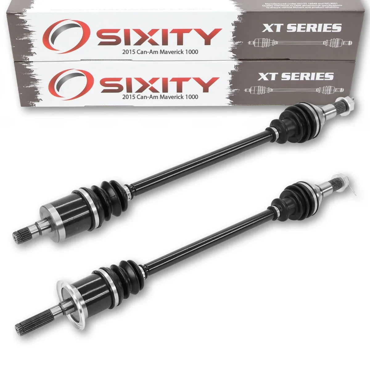 2 pc Sixity XT Front Left Right Axle compatible with Can-Am Maverick 1000 2015 - XDS DPS 4X4
