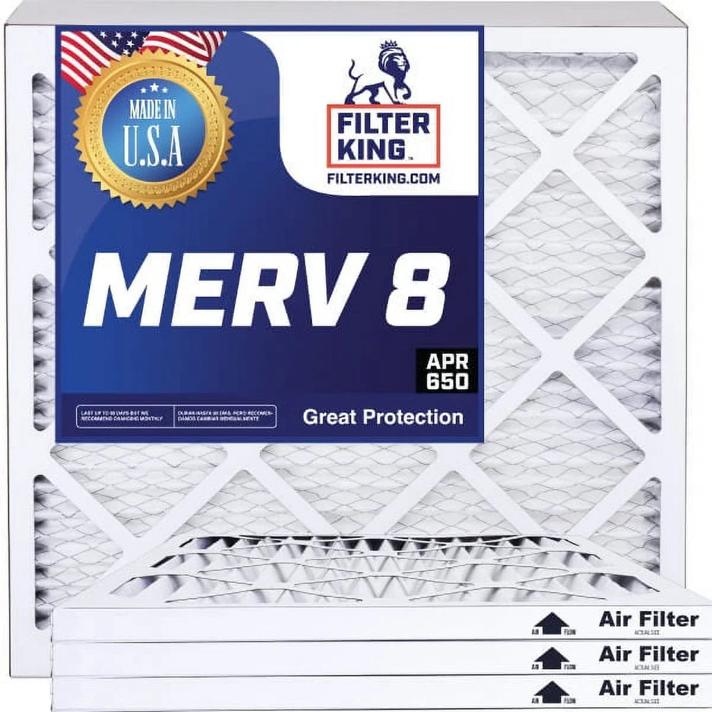Filter King 26x23.5x1a Air Filter | 4-PACK | MERV 8 HVAC Pleated A/C Furnace Filters | MADE IN USA | Actual Size: 26 x 23.5 x .75"