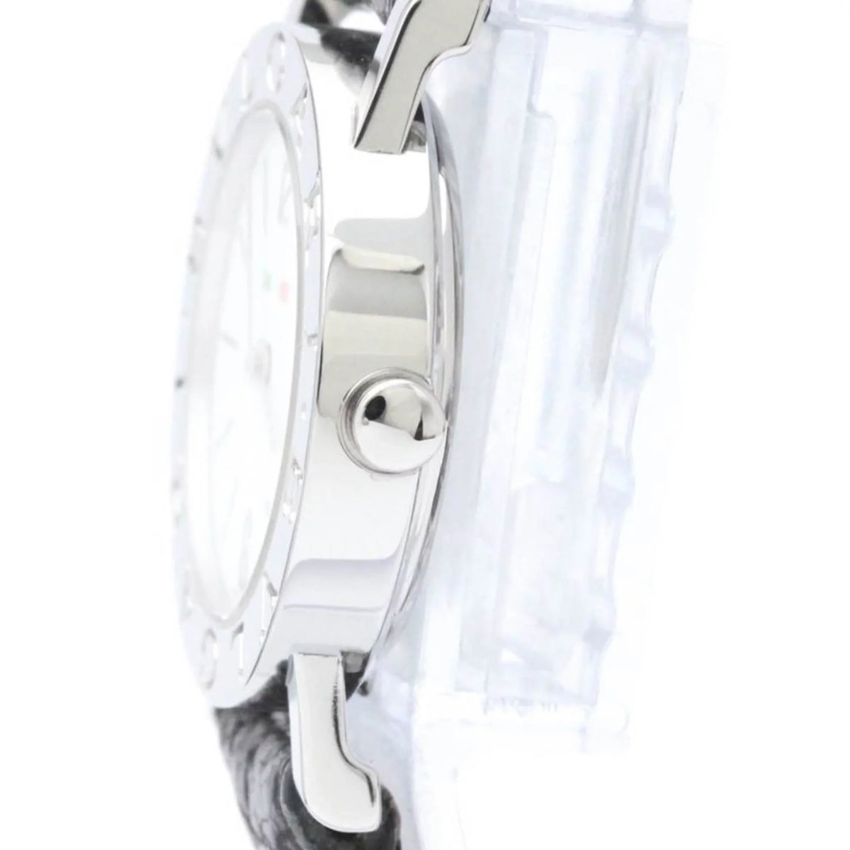 Pre-Owned Polished BVARI BVARI-BVARI Steel Quartz Ladies Watch BB26SL BF558550 (Good)