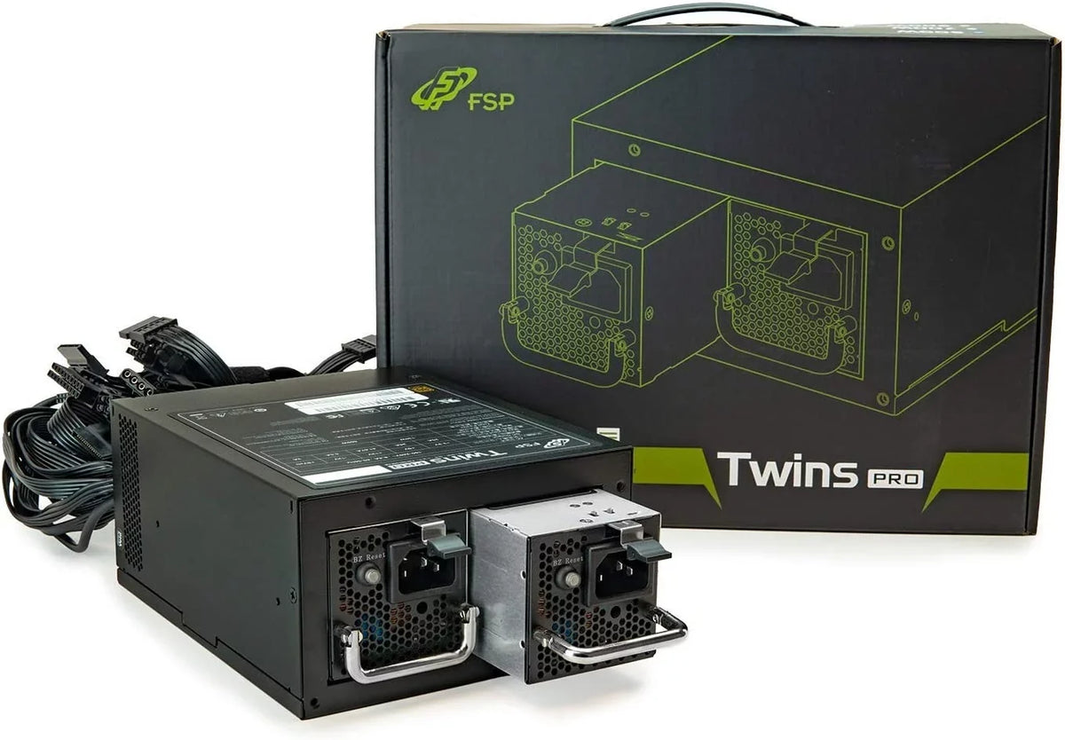 FSP Twins Pro ATX PS2 1+1 Dual Module 700W Efficiency ≥90% Hot-swappable Redundant Digital Power Supply with Guardian Monitor Software (Twins Pro 700)
