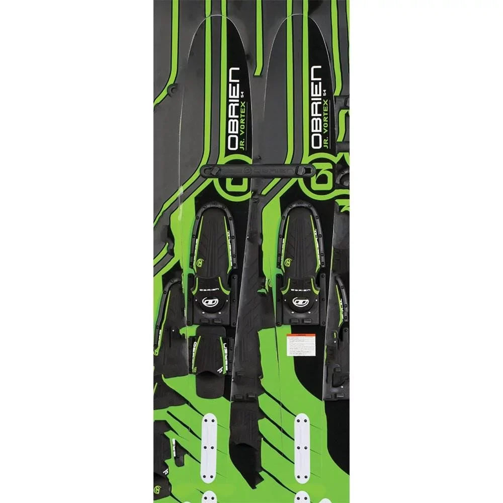 OBrien 54" Adjustable Combo Water Skis, Kids Size 2-Mens Size 7, Green (6 Pack)