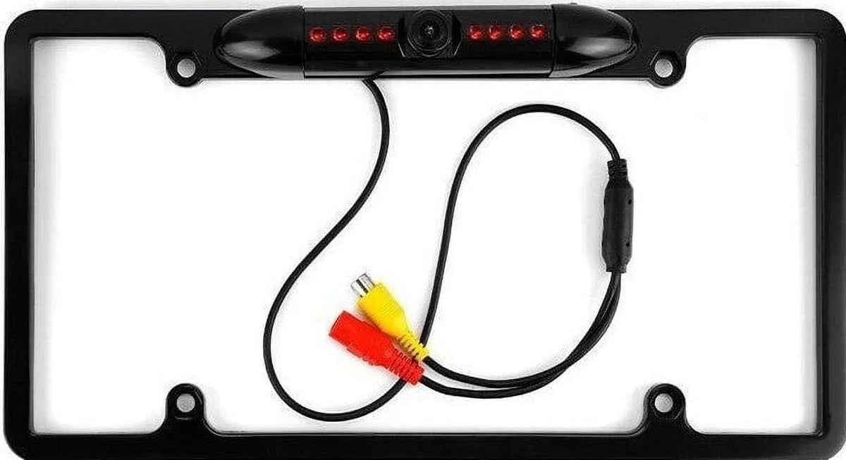 Waterproof Night Vision License Plate Frame Car Rear View Backup Camera Jet