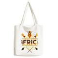 Africa Fancy Text Totem Signs Tote Canvas Bag Shopping Satchel Casual Handbag