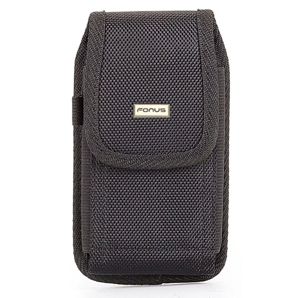 Rugged Canvas Case Holster Metal Belt Clip w Dark 6ft Long Type-C Cable Rapid Charge USB Wire Sync Y8K for Jet Motion - BLU G9, Vivo XI Plus - Coolpad Legacy - Pixel XL 3a XL