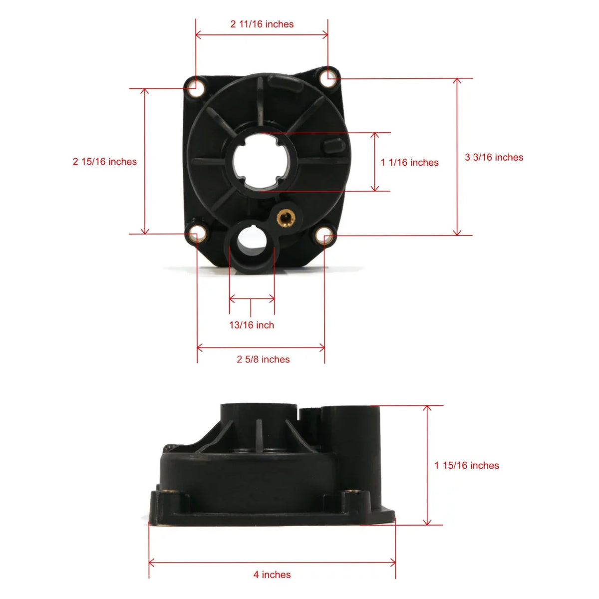 The ROP Shop | Water Pump Impeller Kit For 1979 Evinrude 75 75943R Outboard With 15" Transom