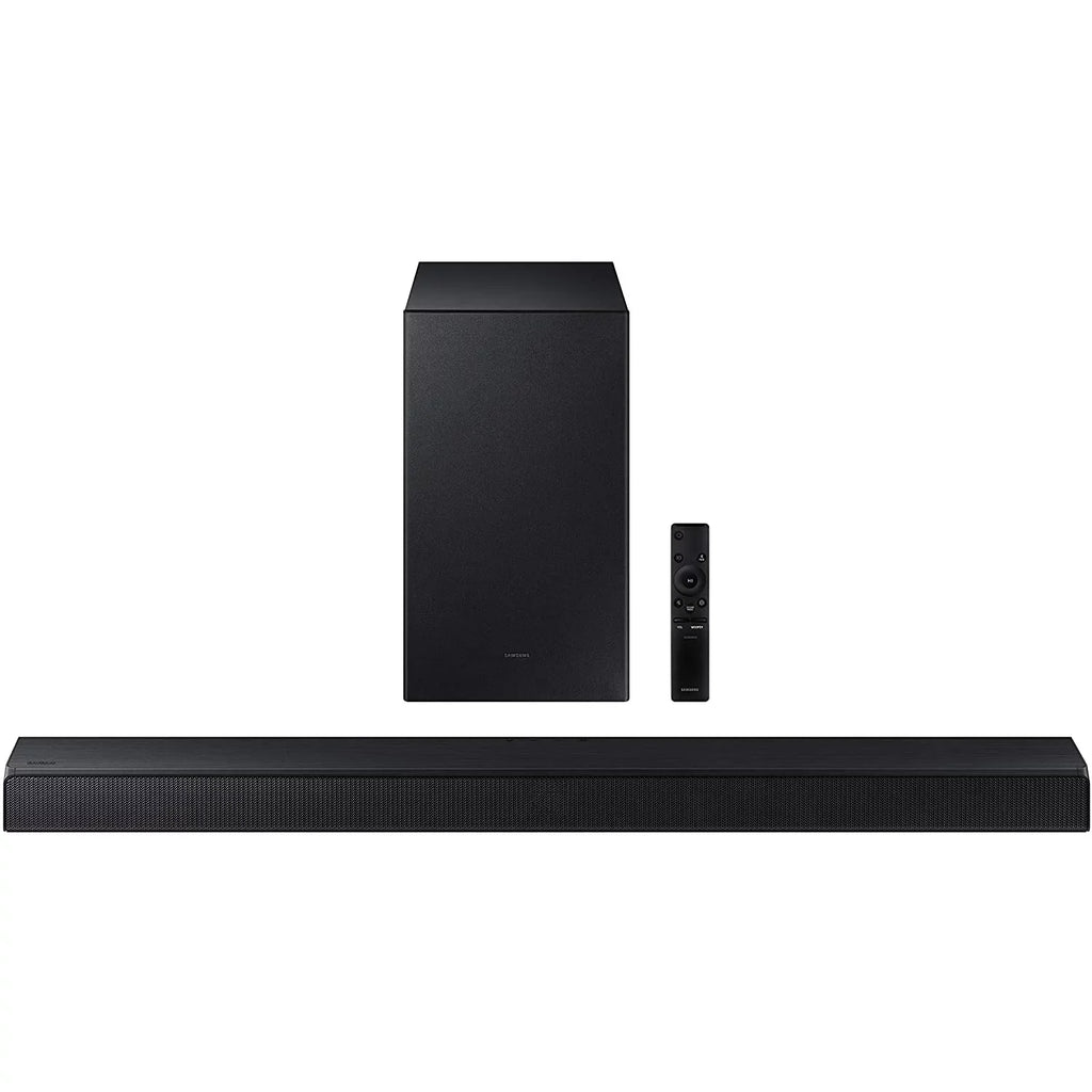HW-A450 4.1ch Surround Sound Wireless Home Theater Bundle 2.1ch Dolby Audio Soundbar 2021 HW-A450/ZA + Swa-9100S 2ch Rear Speaker Kit + Subwoofer + Extended Coverage + 2 Deco Gear HDMI Cables