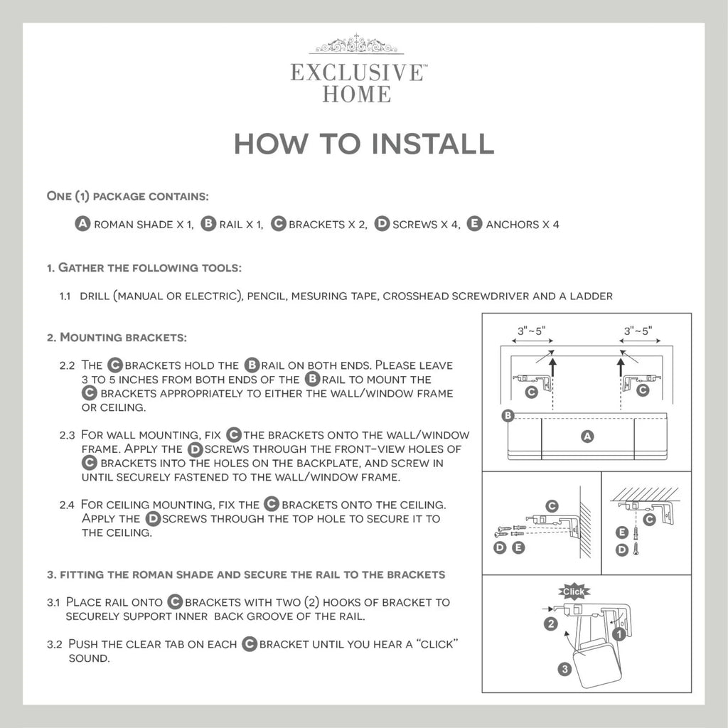 Exclusive Home Montague Trellis Total Dark Roman Shade, 31"x64", White