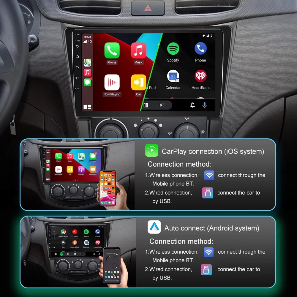 For Isuzu D-Max Dmax 2019+ with Carplay Android Auto 9'' Car Stereo Radio Android 12 WIFI GPS FM Bluetooth,with HD Rearview Camera