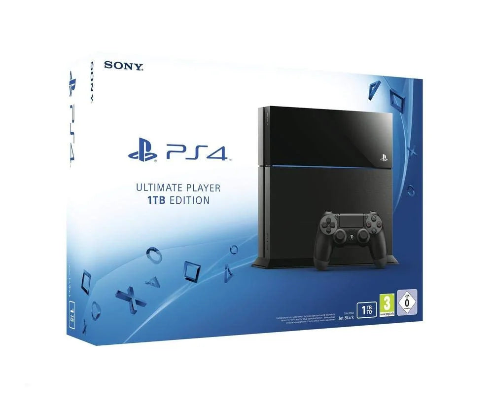 PlayStation 4 500GB Only Jet Gaming Console with HDMI Cable BOLT AXTION Bundle Used