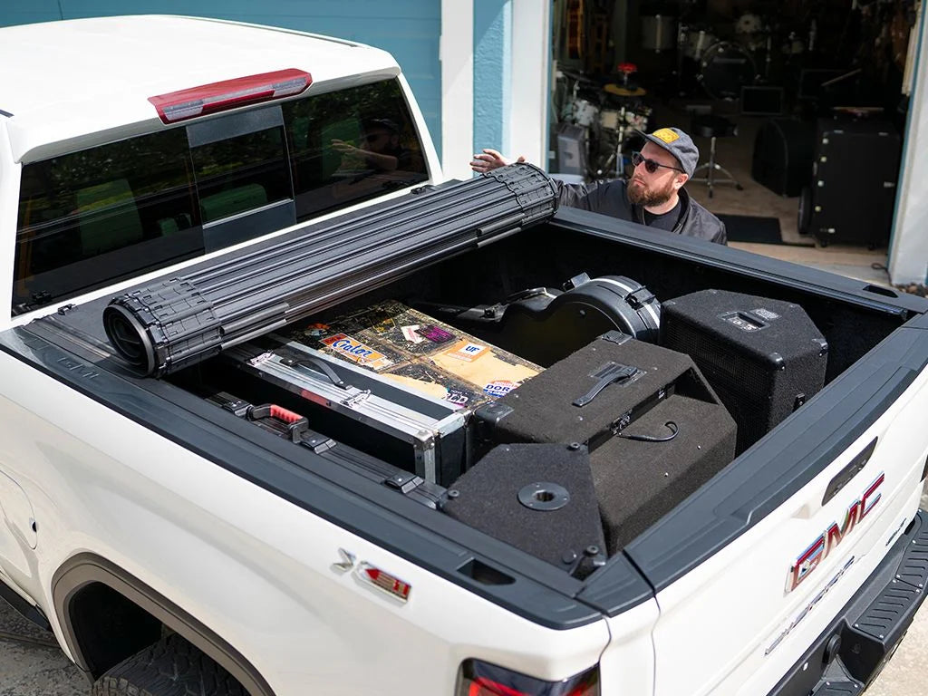 BAK by RealTruck Revolver X4s Hard Rolling Truck Bed Tonneau Cover | 80131 | Compatible with 2019 - 2023 Chevy/GMC Silverado/Sierra, works w/ MultiPro/Flex taiate 6' 7" Bed (79.4")