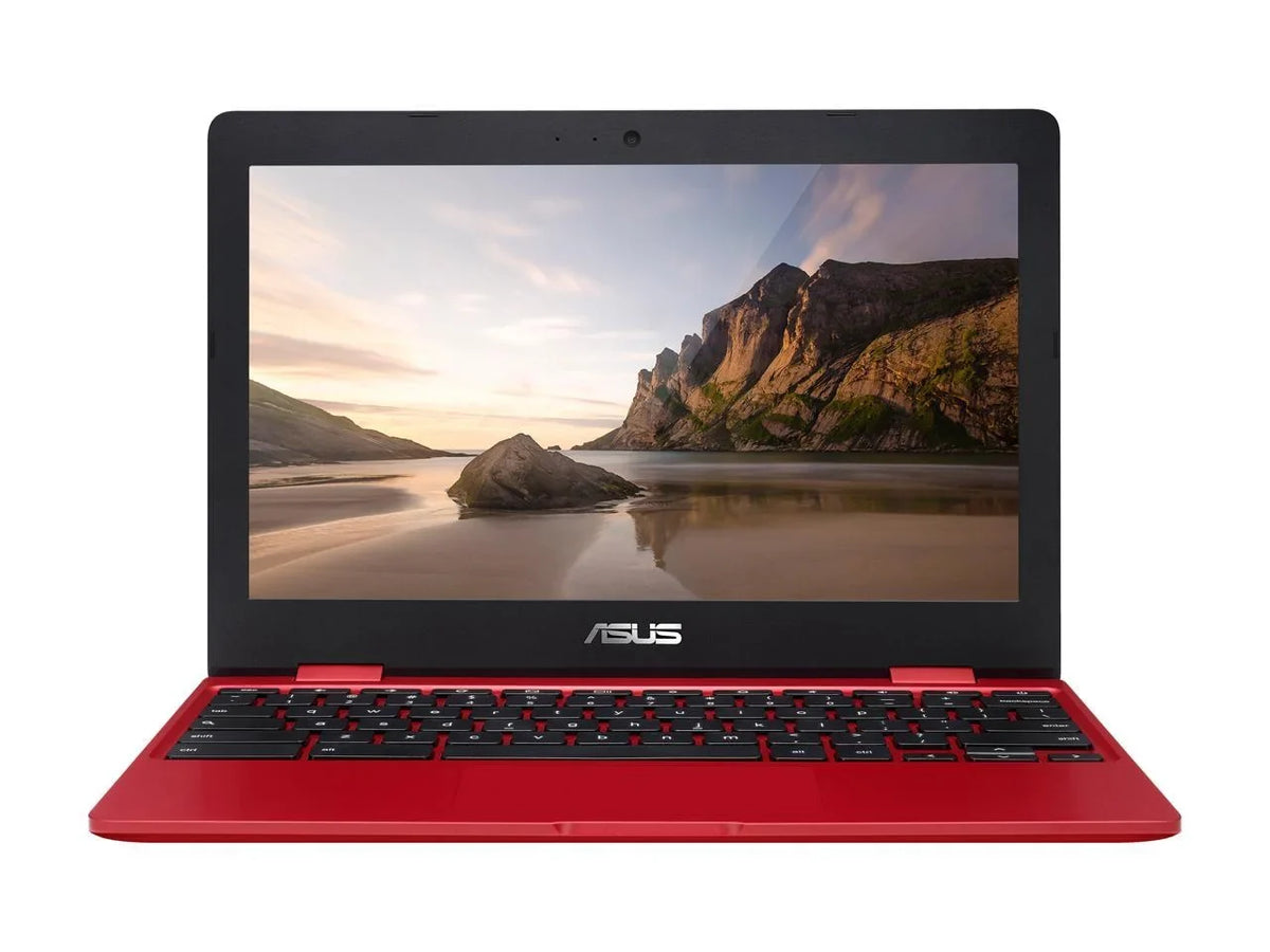 Chromebook Laptop in Red, 12, Celeron, 32GB Flash Storage, 4GB RAM, C223NA-DH02-RD