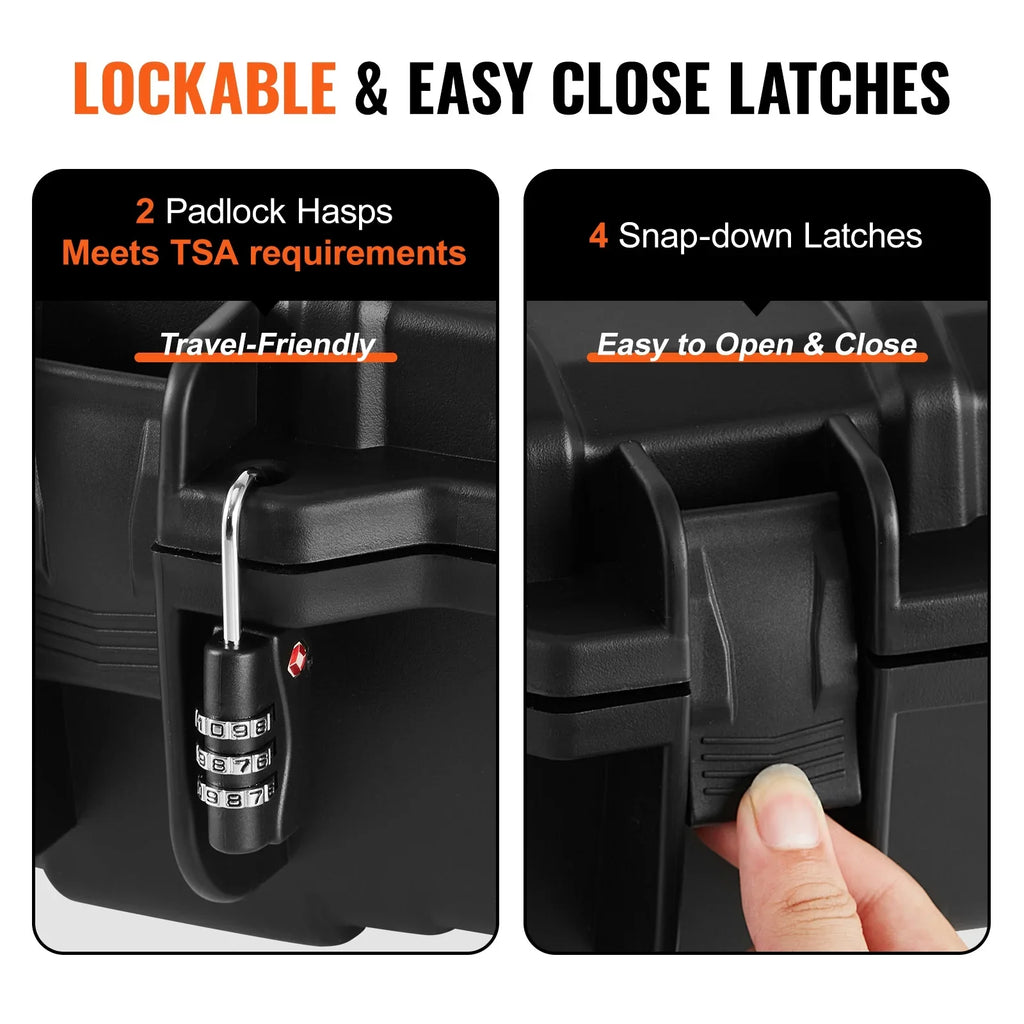 SKYSHALO Rifle Case, Rifle Hard Case with 3 Layers Fully-protective Foams, 42 inch lockable Hard Gun Case with Wheels, IP67 Waterproof & Crusroof, for Two Rifles or Shotguns, Airsoft Gun